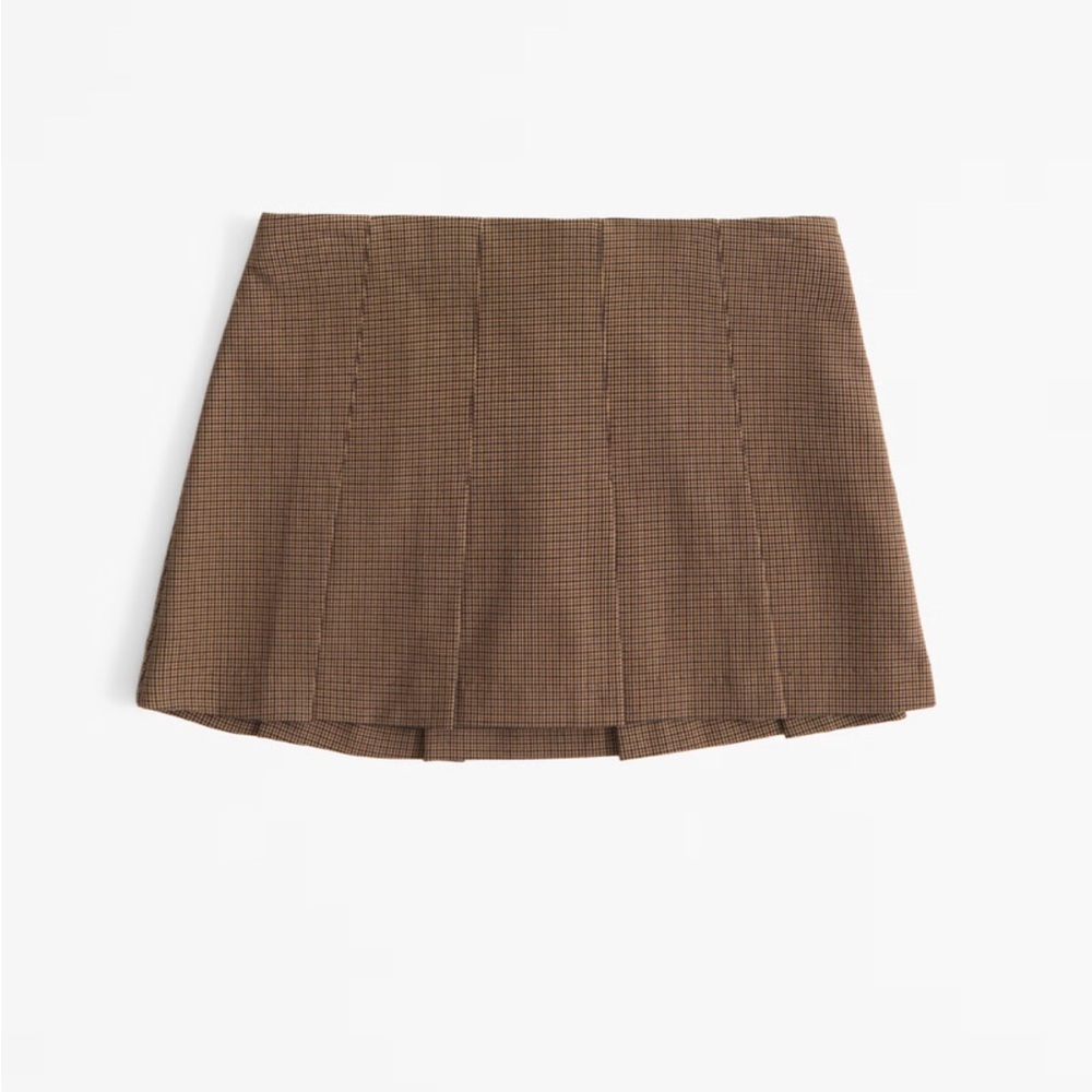 Brown Checkered Women's Skirt